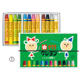 サクラクレパス　クレヨン太巻　１２色
