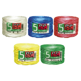 宮島化学工業　ＰＰロープ　５ｍｍ×８０ｍ　白