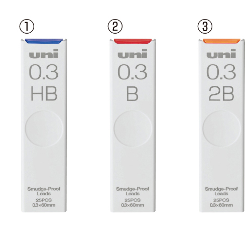 三菱鉛筆　シャープ替芯ユニ０．３ｍｍ　ＨＢ