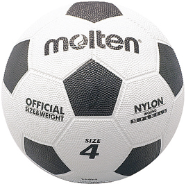 モルテン　サッカーボール　ゴム　４号球　白×黒