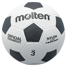 モルテン　サッカーボール　ゴム　３号球　白×黒