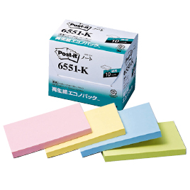 3M　エコノパックノート７５×１２７ｍｍイエロ