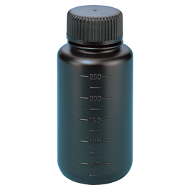 中村理科工業　広口試薬瓶　ポリ製遮光　１００ｍｌ