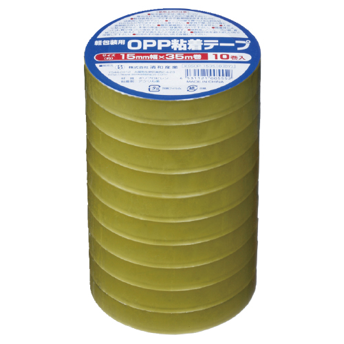 清和産業　ＯＰＰ粘着テープ（１０巻）１５ｍｍ