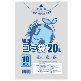 シモジマ　ゴミ袋Ｅ２０Ｌ（１０枚入）半透明