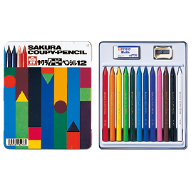 サクラクレパス　クーピーペンシル　小学生専用１２色＋３色
