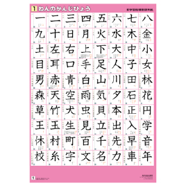 全教図　学年別漢字表ポスター２年生