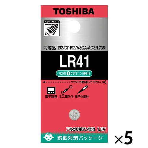 東芝　アルカリボタン電池　ＬＲ４４（５個入）