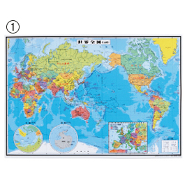 全教図　パウチ式世界州別地図　アジア州