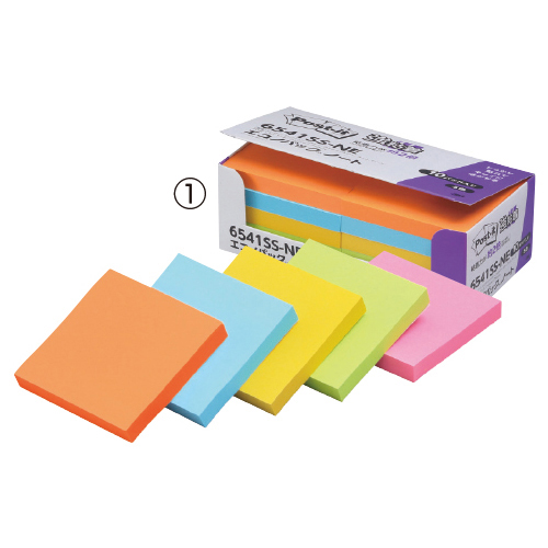 3M　エコノパック強粘着７５×７５パステル４色