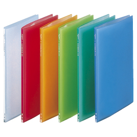 LIHIT LAB.　透明クリヤブックＡ４Ｓ　１０ポケ １０冊 レッド