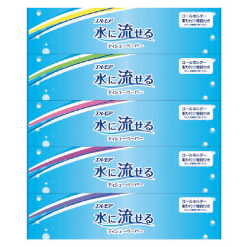 水に流せるティシュー （5箱）
