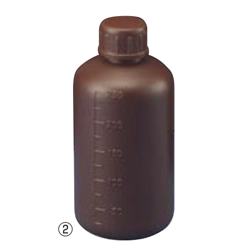 ポリ細口遮光びん(中栓付)