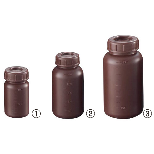 ポリ広口遮光びん(中栓付)