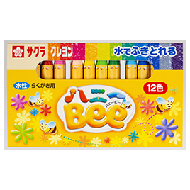 サクラクレパス　クレヨン水性１２色ハニーＢｅｅ