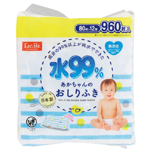 水99％あかちゃんのおしりふき（80枚×12個）
