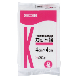川本産業　カット綿４×４ｃｍ（２０ｇ）