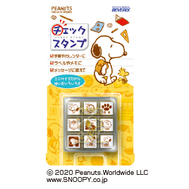 ビバリー　スヌーピー　チェックスタンプ