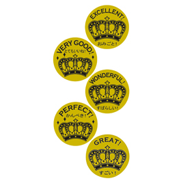 オキナ　英語王冠シール