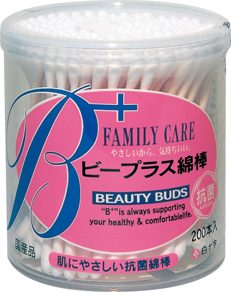 ビープラス綿棒　200本入り　円筒ケース入