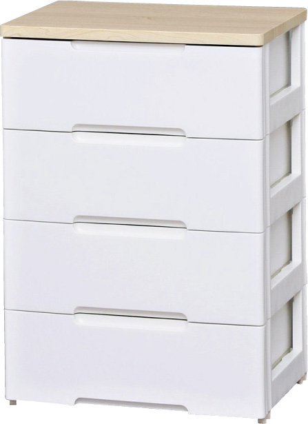 ウッドトップチェスト　4段 幅56cm