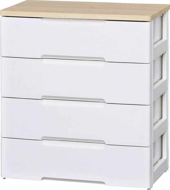 ウッドトップチェスト　4段 幅73cm