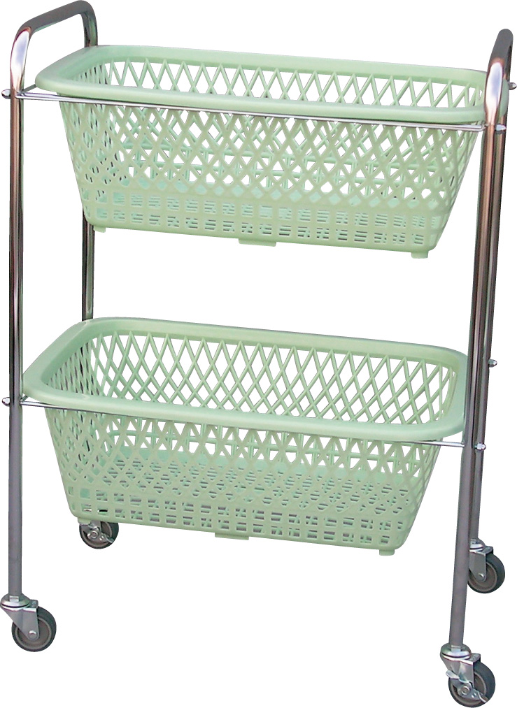 二段式脱衣かご（キャスター付）