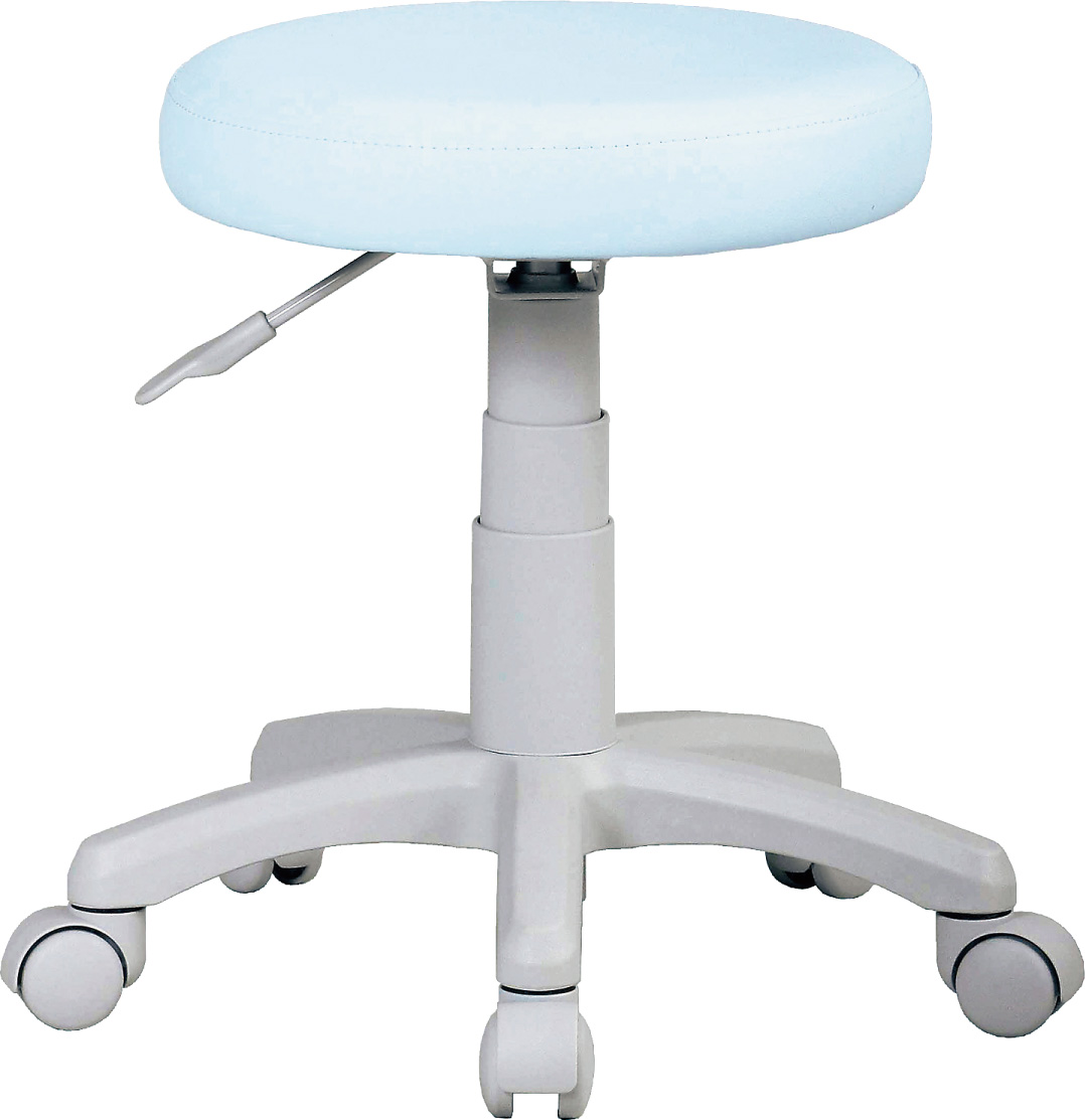 回転椅子（キャスター付）　ライトブルー