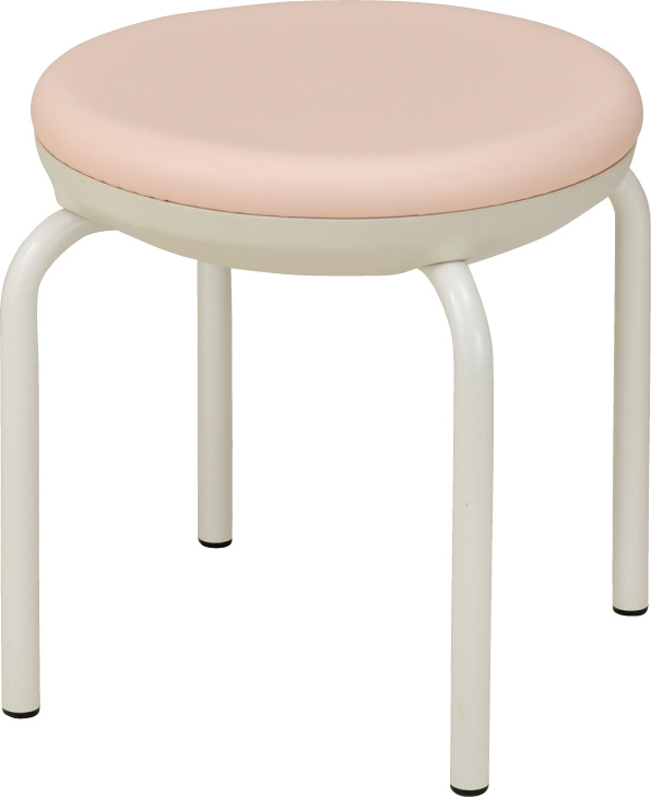 ソフトクッションスツール　ペールピンク
