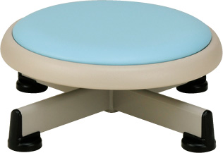 低作業用回転椅子　ペールブルー