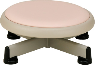 低作業用回転椅子　ペールピンク