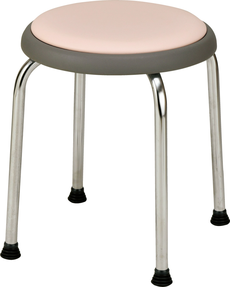 丸イス　ペールピンク