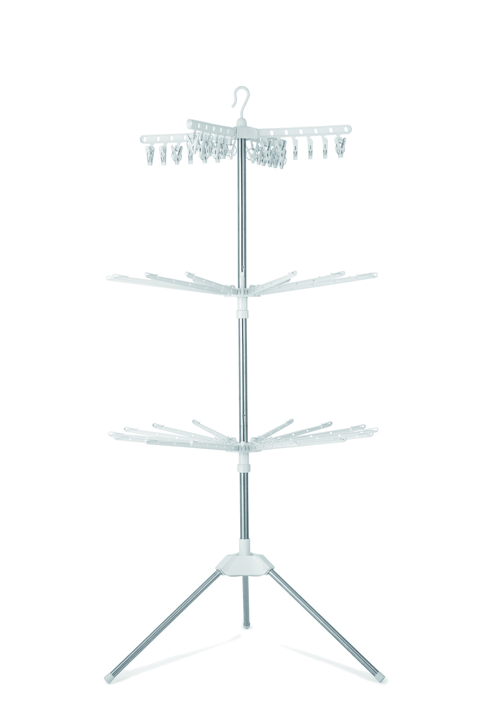 ステンレス物干しパラソル3段　　ホワイト