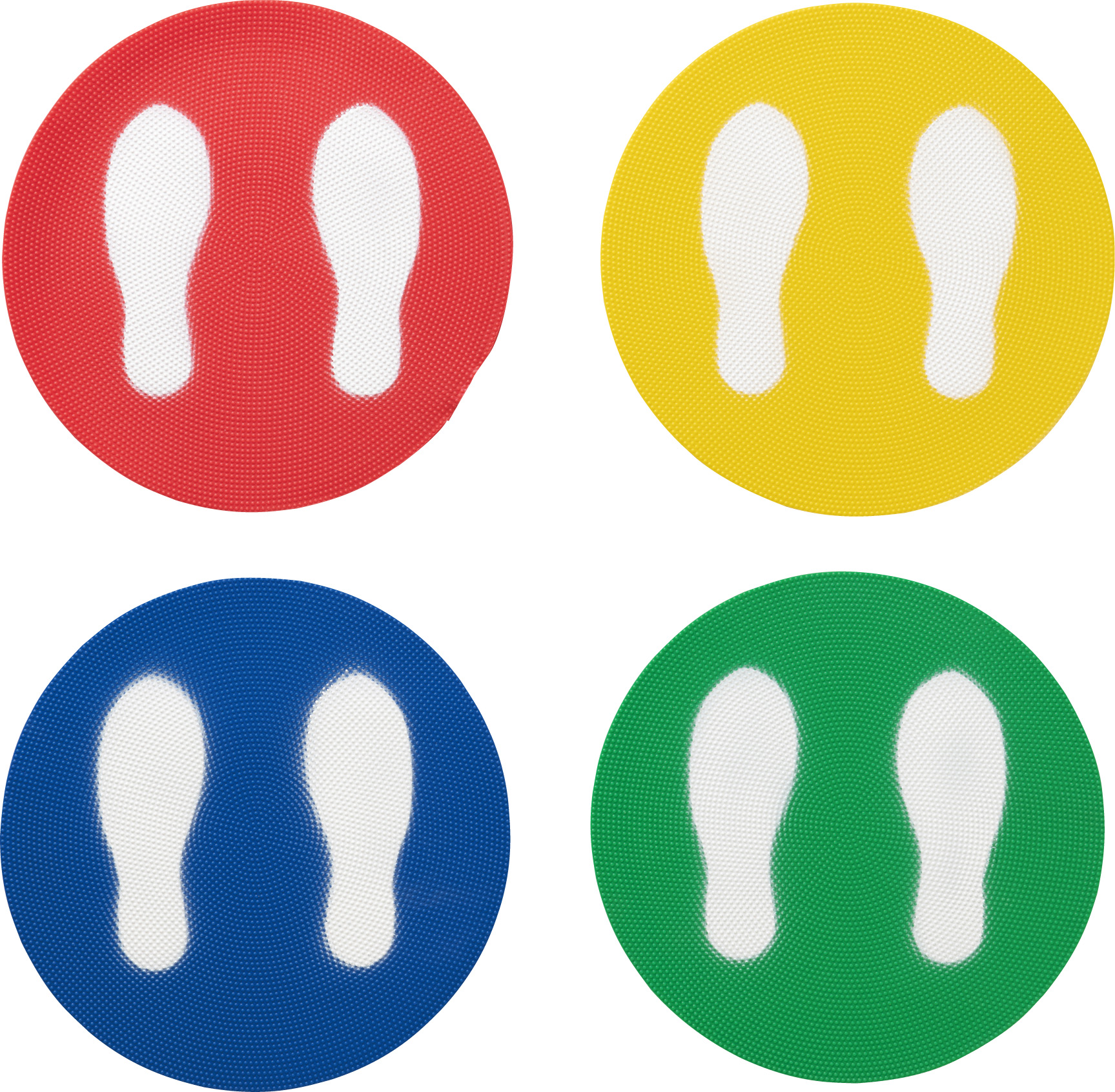 足形マーク付きプレート(5枚組)　赤