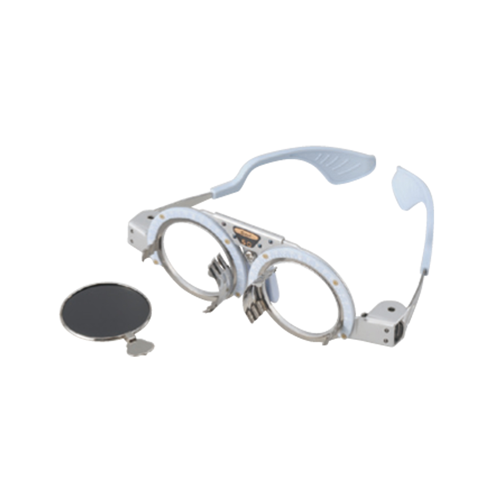 検眼枠（遮蔽板付）カラーシンプル　ブルー