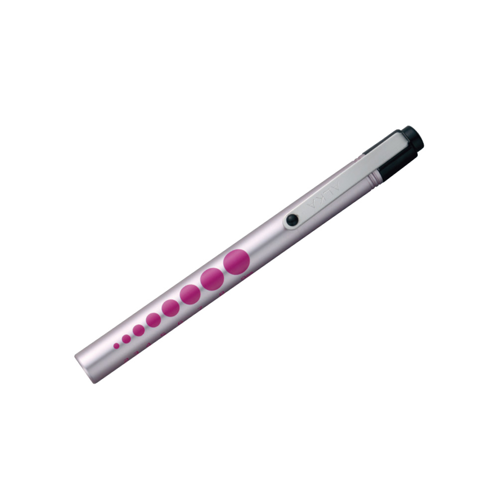 プッシュライト(瞳孔計付き)　ピンク色 LED球