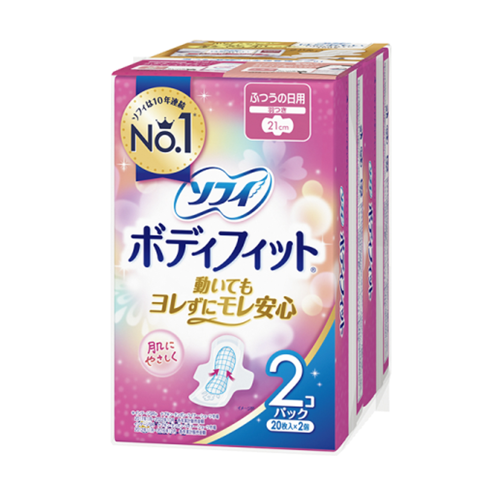 ソフィ　ボディフィット　ふつうの日用　羽つき　２０枚入×２コパック