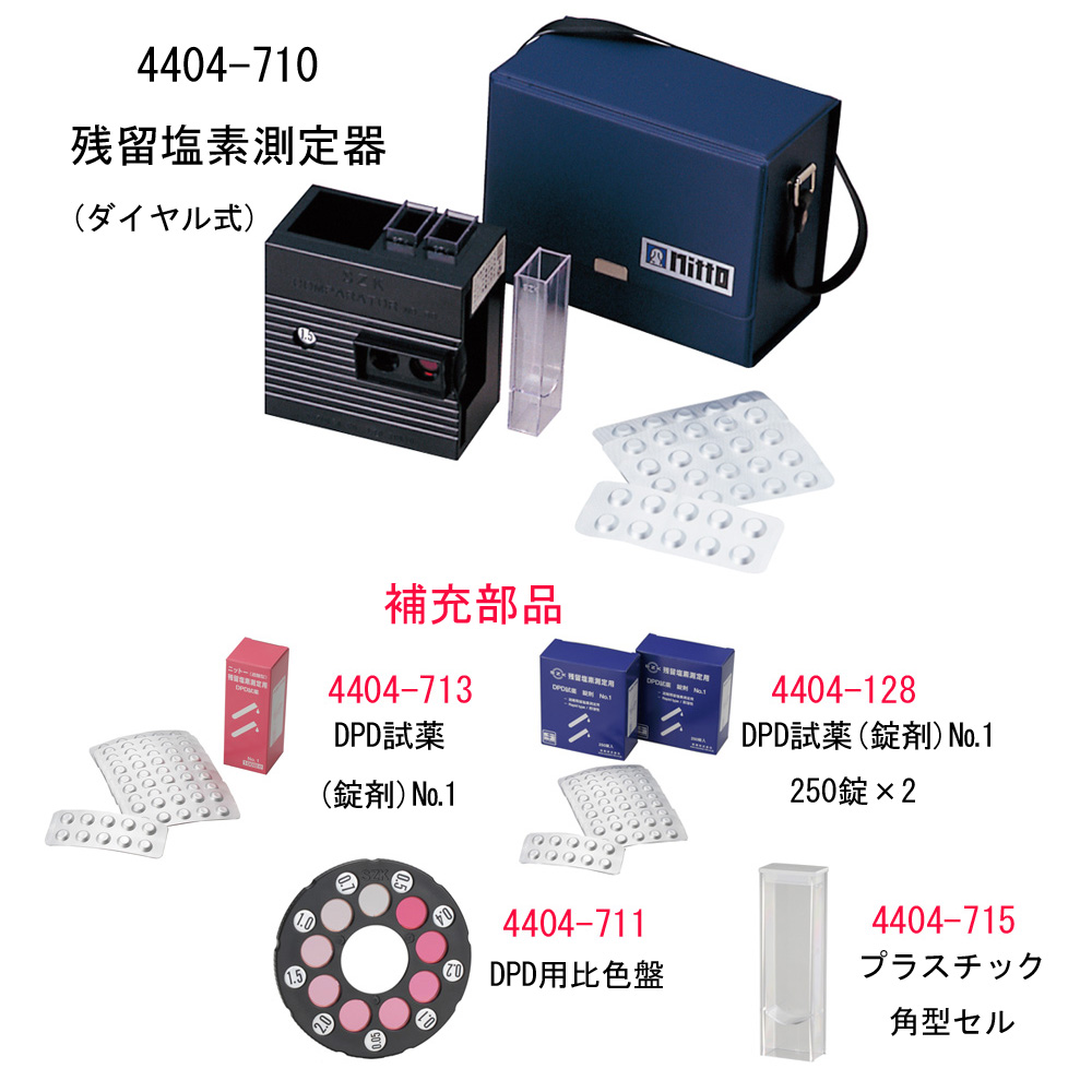 ダイヤル式残留塩素測定器