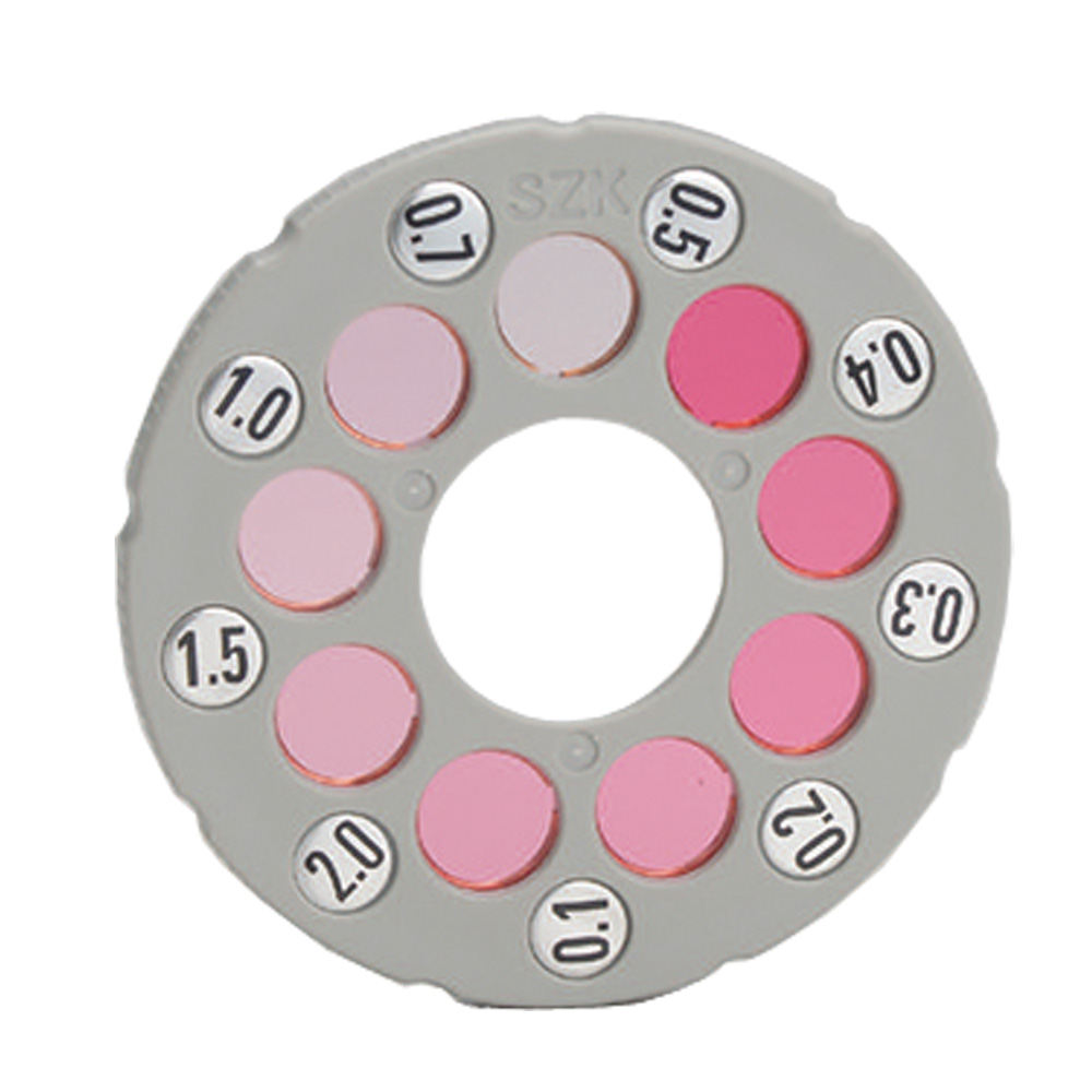 DPD試薬（粉末）用比色盤　0.1～2.0mg/L