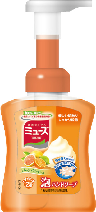 泡ハンドソープ　ミューズ　フルーティーフレッシュ(オレンジ)　250ml