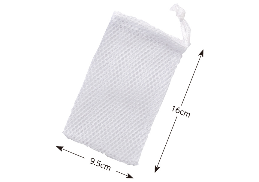 石けんネット（ヒモ付タイプ）　白色　20枚入り