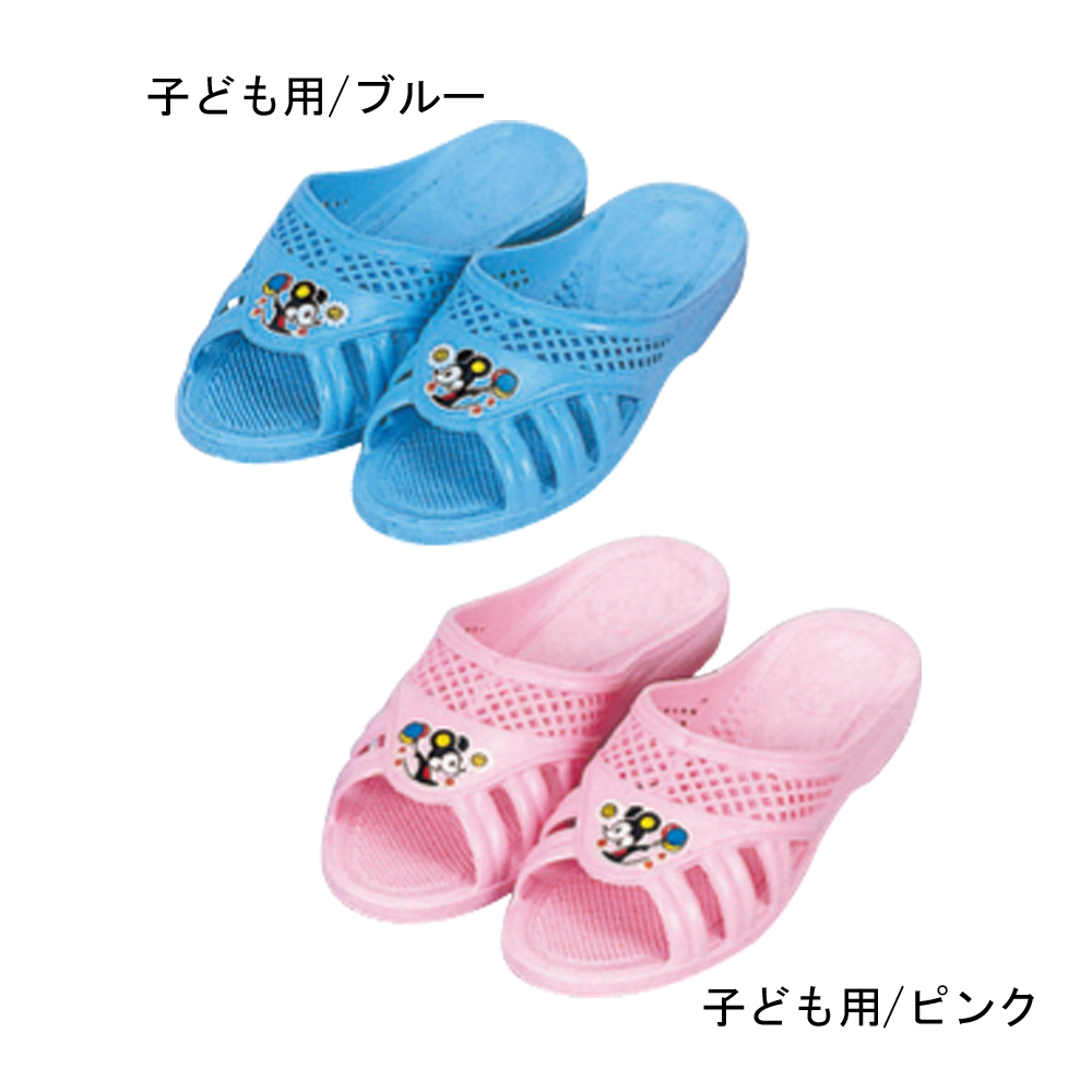 子ども用サンダル(単色５足セット)　ブルー　１７ｃｍ