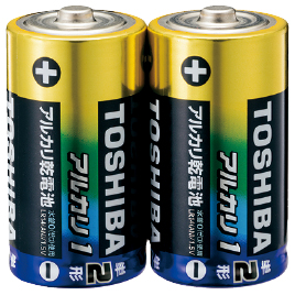 東芝　アルカリ乾電池　単２形（２本パック）