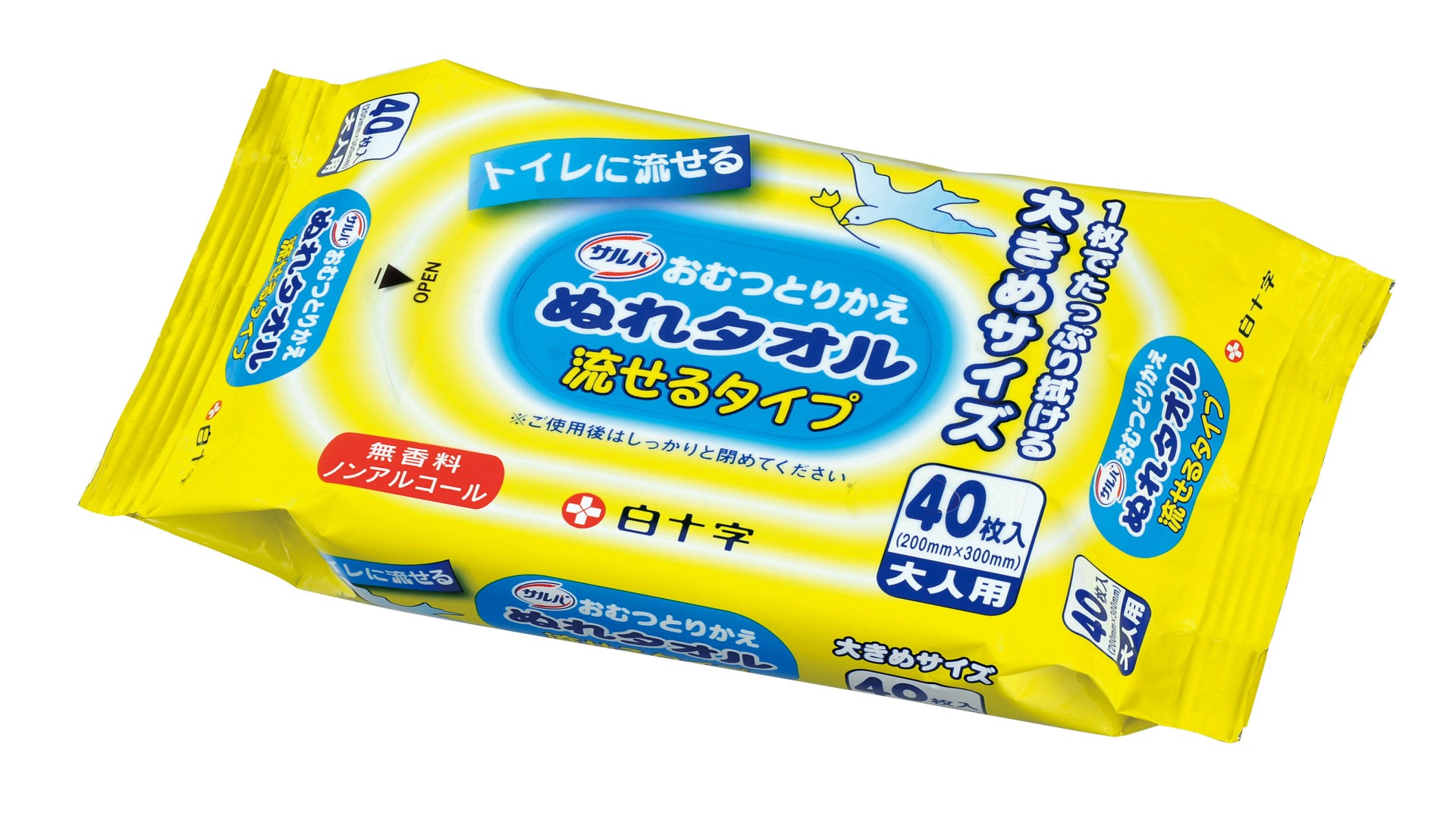 おむつとりかえぬれタオル 流せるタイプ　40枚入