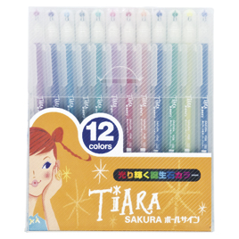 サクラクレパス　ボールサインティアラ１２色セット