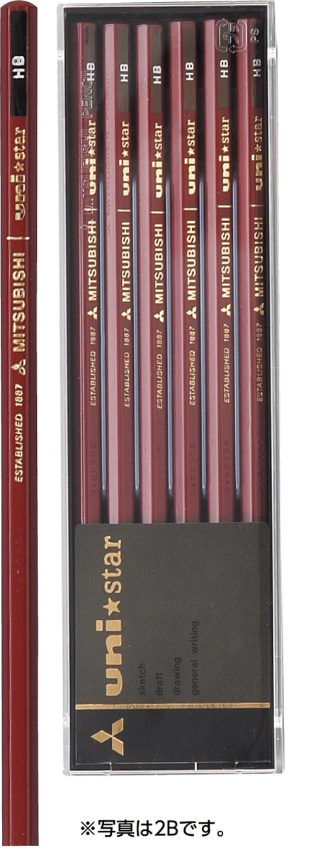 三菱鉛筆　ユニスター　10硬度　12本入　HB