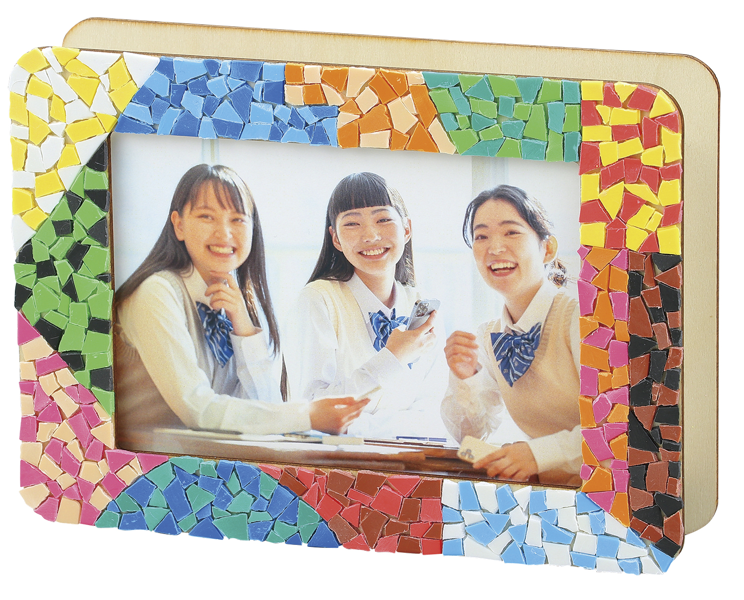 木製小物入れ　Ｌ判　プラモザイクセット