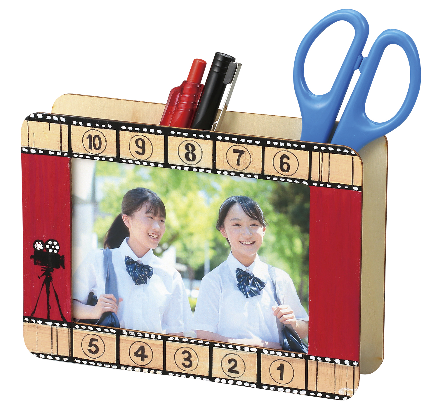 木製小物入れＬ判　ホワイトシート付