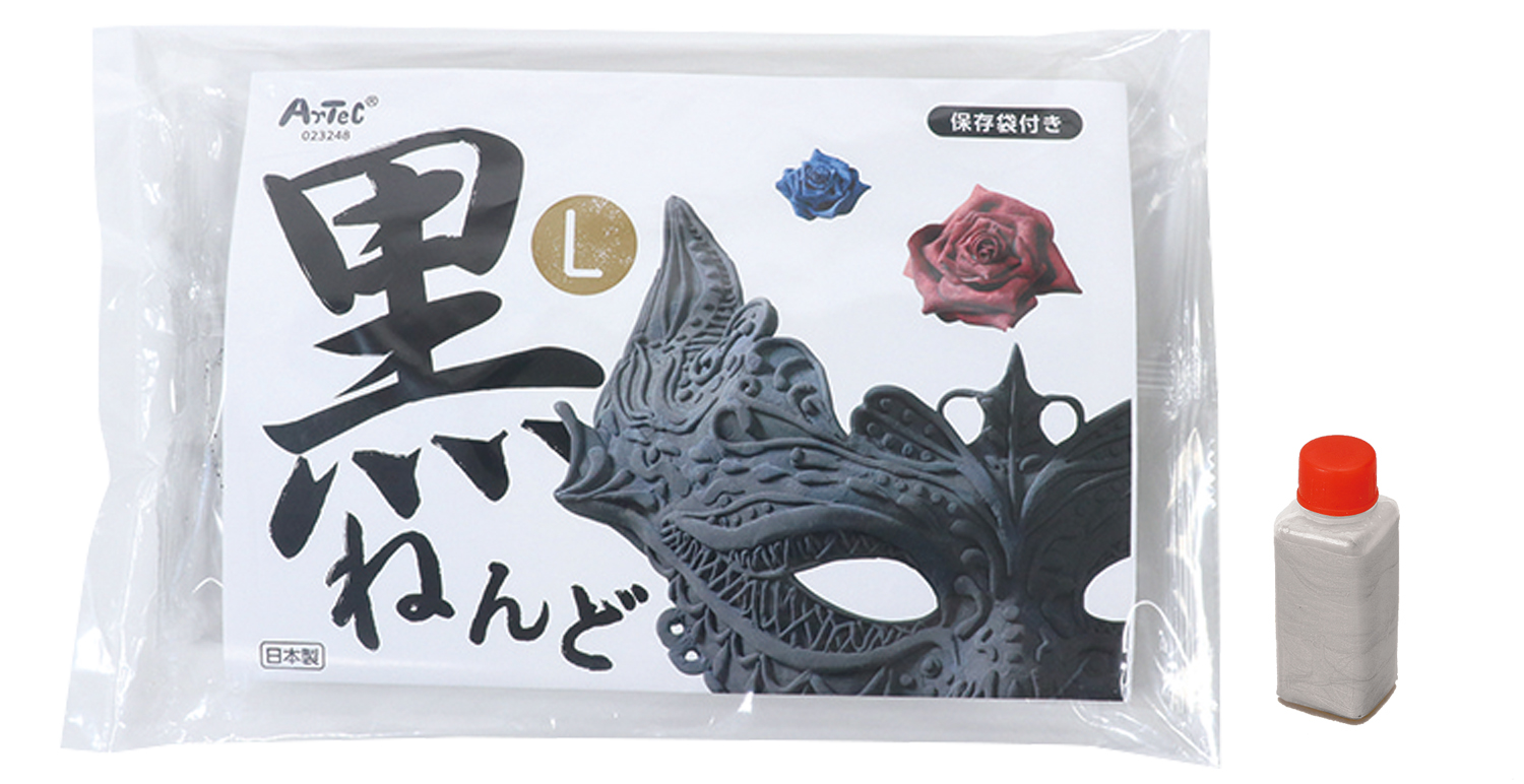 黒ねんどL　絵具　銀　5cc付