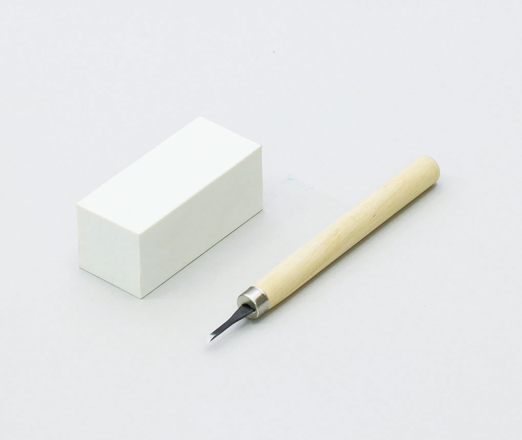 けしゴム印　30x30x70mm印かん刀付
